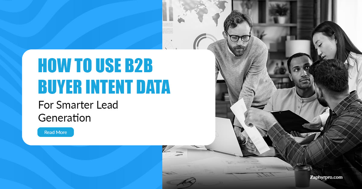 Business team discussing B2B buyer intent data strategies for smarter lead generation