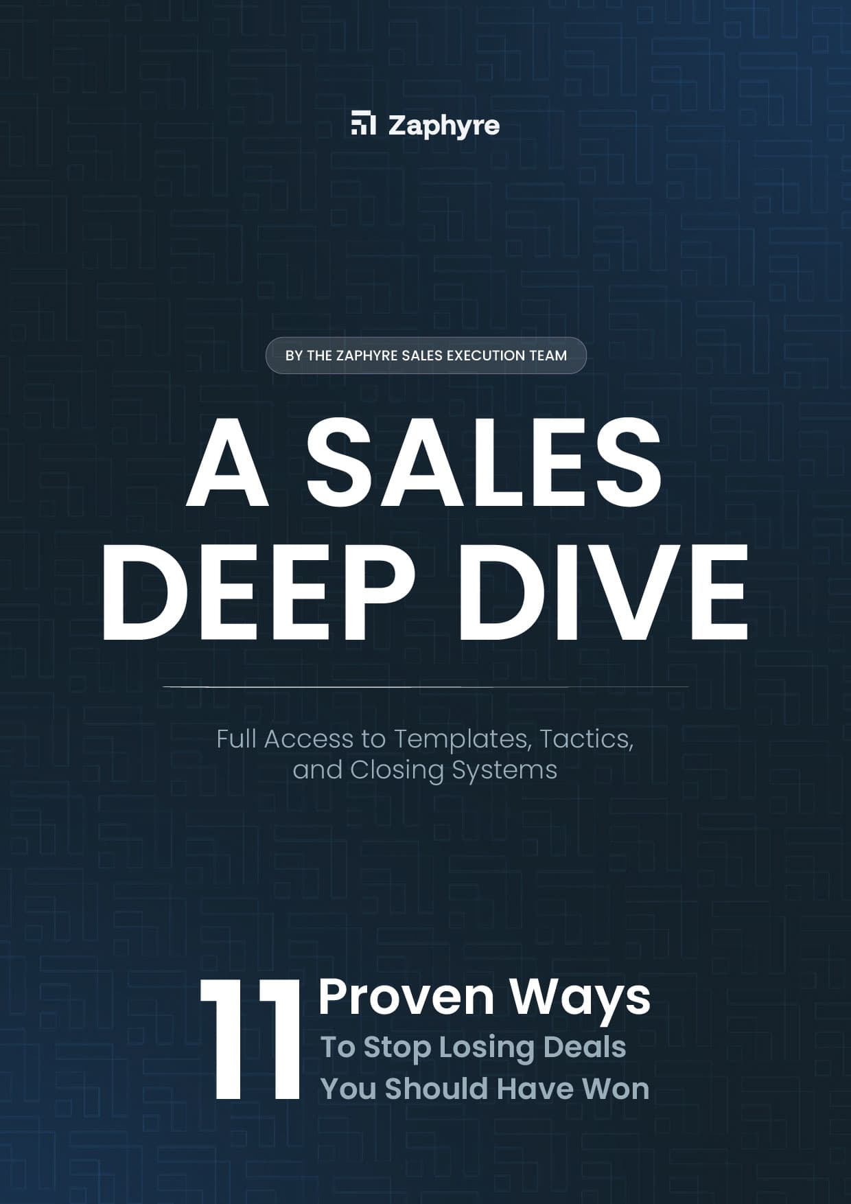 Sales Deep Dive Playbook Cover Image
