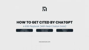 How to get cited by ChatGPT: a B2B playbook with real citation data, covering citation patterns, content and AI visibility